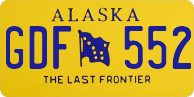 AK license plate GDF552