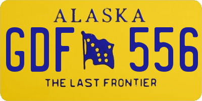 AK license plate GDF556