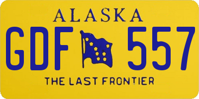 AK license plate GDF557