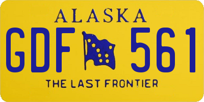 AK license plate GDF561