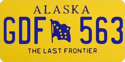 AK license plate GDF563