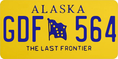 AK license plate GDF564