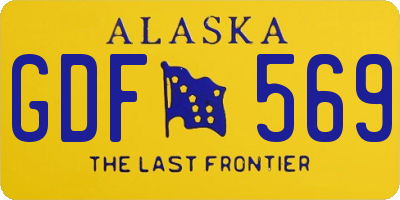 AK license plate GDF569