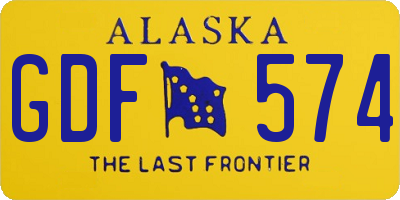 AK license plate GDF574