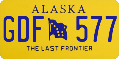 AK license plate GDF577
