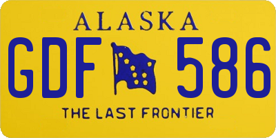 AK license plate GDF586