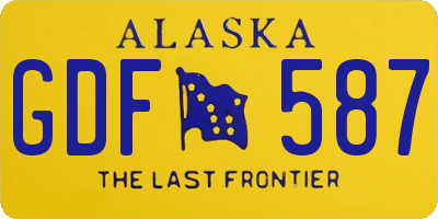 AK license plate GDF587