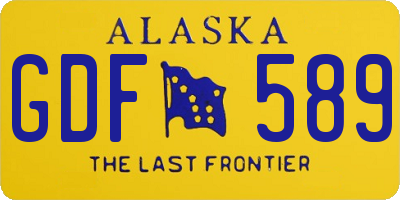 AK license plate GDF589
