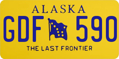 AK license plate GDF590