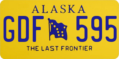 AK license plate GDF595