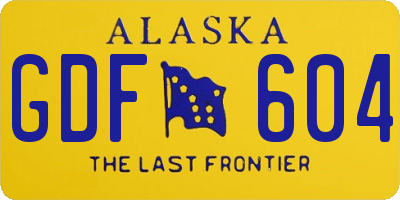 AK license plate GDF604