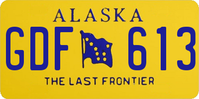 AK license plate GDF613