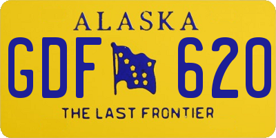 AK license plate GDF620