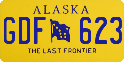 AK license plate GDF623