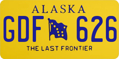 AK license plate GDF626