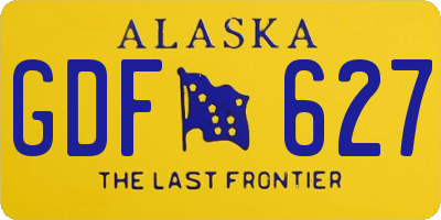 AK license plate GDF627