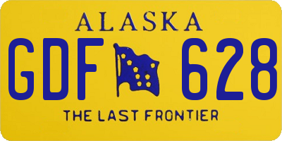 AK license plate GDF628