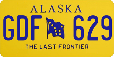 AK license plate GDF629