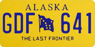 AK license plate GDF641