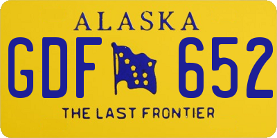 AK license plate GDF652