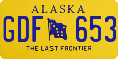 AK license plate GDF653