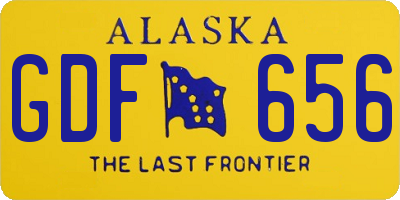 AK license plate GDF656