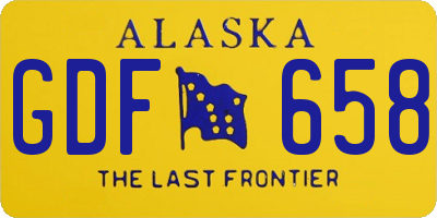 AK license plate GDF658