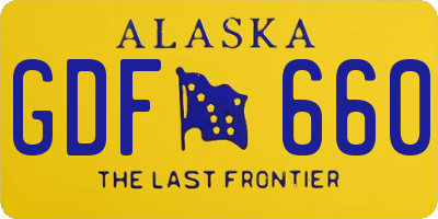 AK license plate GDF660