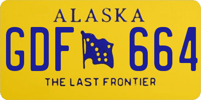 AK license plate GDF664