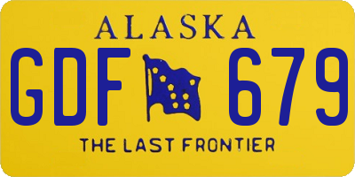 AK license plate GDF679