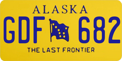 AK license plate GDF682