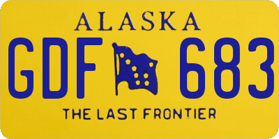 AK license plate GDF683