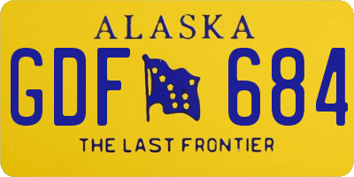AK license plate GDF684