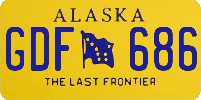 AK license plate GDF686