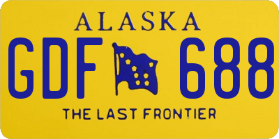 AK license plate GDF688