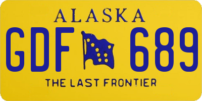 AK license plate GDF689