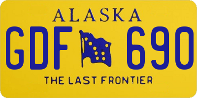 AK license plate GDF690