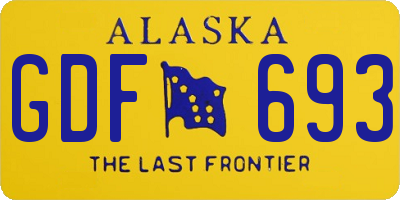 AK license plate GDF693