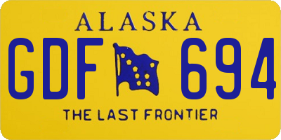 AK license plate GDF694