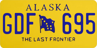 AK license plate GDF695