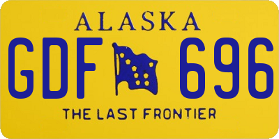 AK license plate GDF696