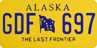 AK license plate GDF697