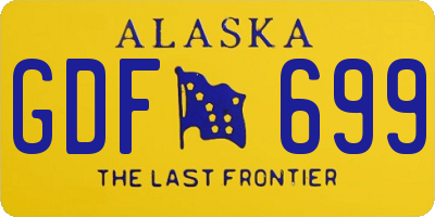 AK license plate GDF699
