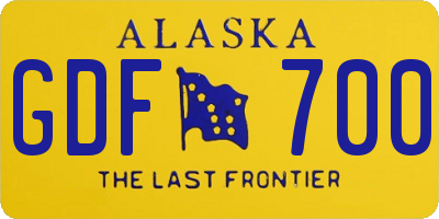 AK license plate GDF700
