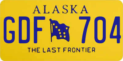 AK license plate GDF704