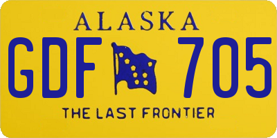 AK license plate GDF705