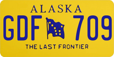 AK license plate GDF709