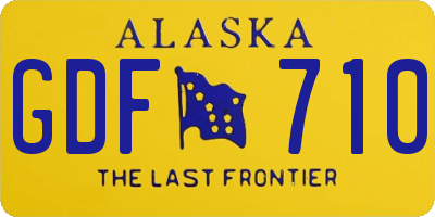 AK license plate GDF710