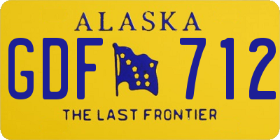 AK license plate GDF712