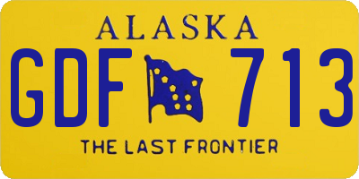 AK license plate GDF713